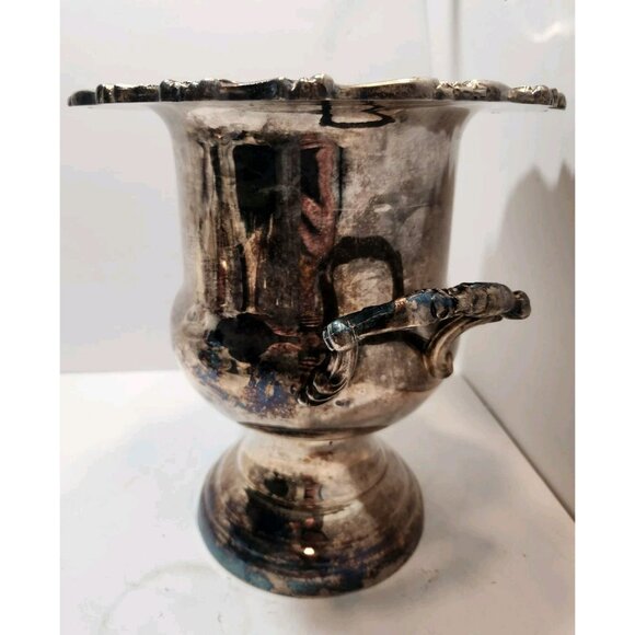 Vtg Oneida Silver Plate Champagne Wine Cooler Ice Bucket Chiller with Handles - Picture 9 of 16